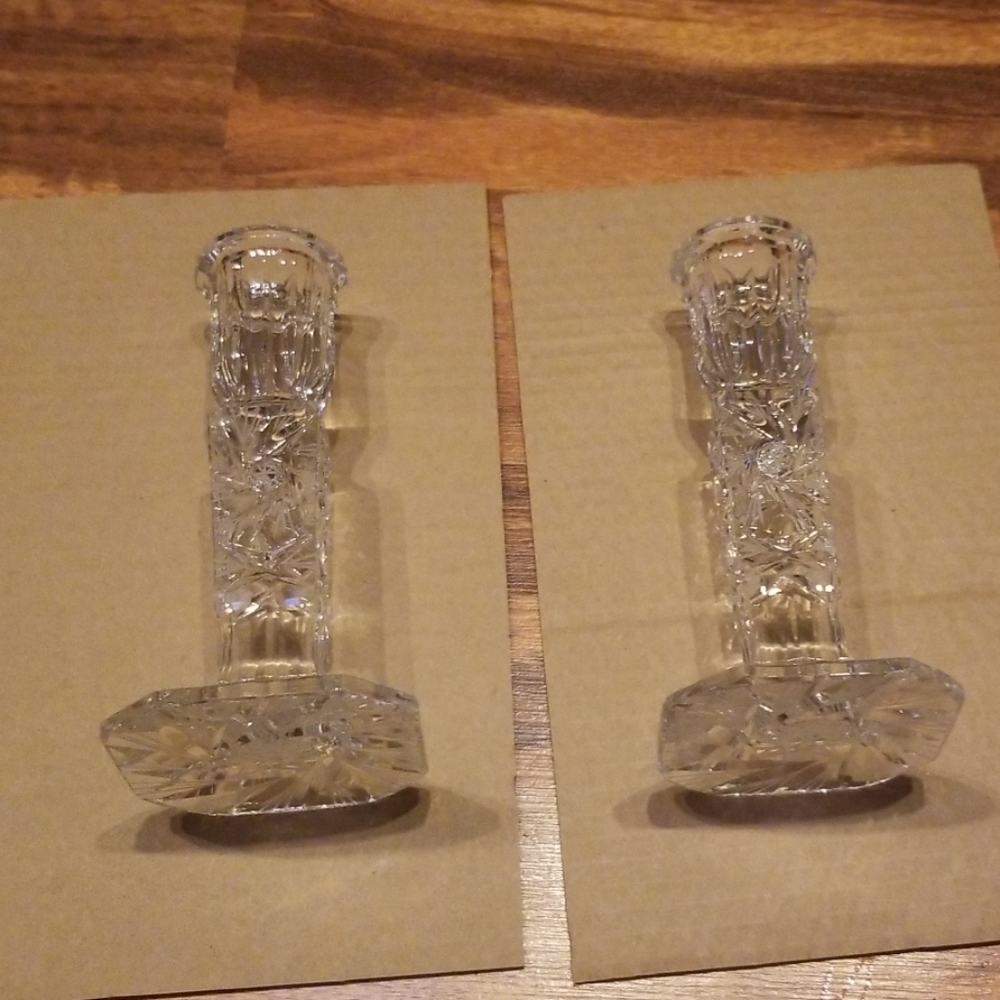 Crystal candle sticks (set of 2)
